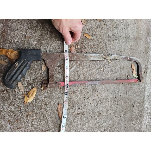 VINTAGE (UNBRANDED) HACK SAW MADE IN USA (t79) Possibly Antique - Picture 8 of 8